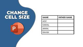 How to change cell size without changing whole column in PowerPoint