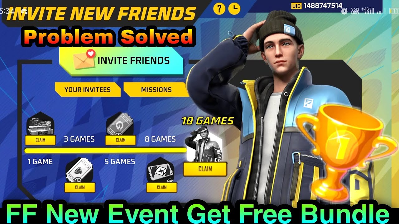 Free Fire Invite New Friends Event | FF Invite New Friends Event | How To Invite New Friends In FF