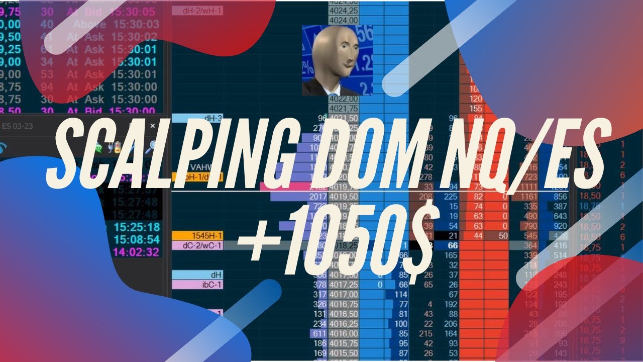 Using Scalping Dom Session scalping au carnet DOM (commentée en live) - NQ/ES - YouTube