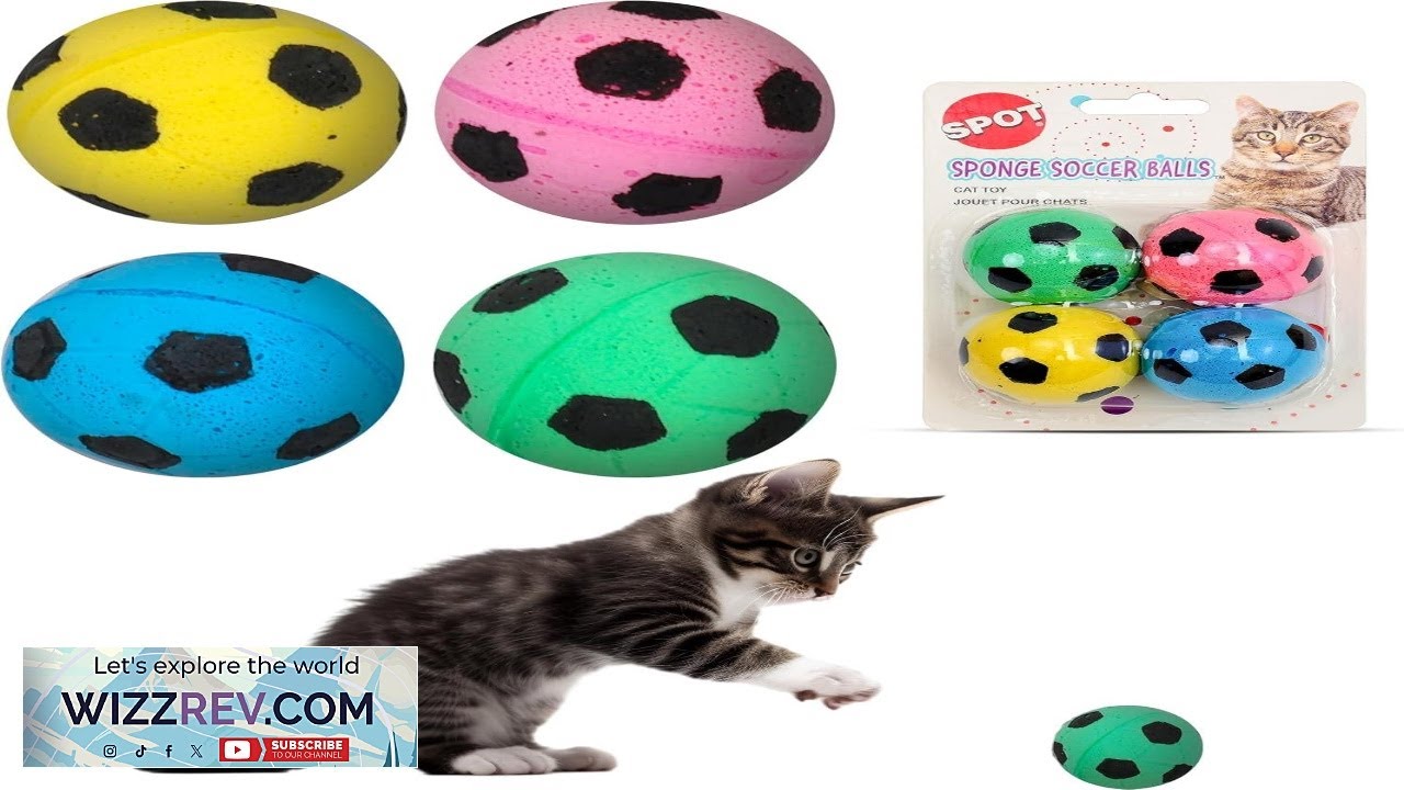 SPOT Sponge Soccer Ball Cat Toys Interactive and Colorful Plush Toy