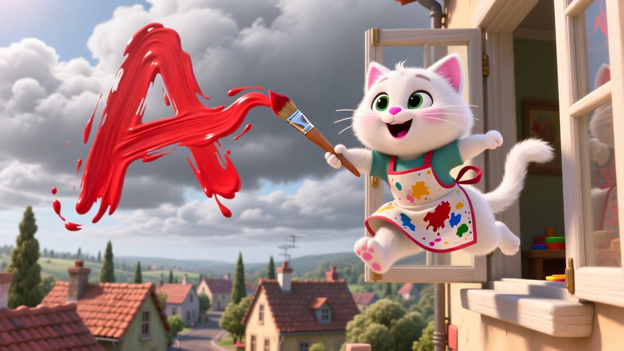 Радужная вечеринка Китти с алфавитом 🐱🌈🎉👶 | Учим алфавит для детей | Веселое обучающее видео по а...