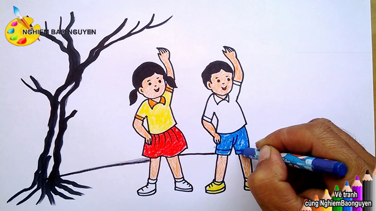 Vẽ Tranh Bé Tập Thể Dục/How To Draw Baby Fitness - Youtube