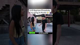 Lil O Suprises Chowbaby by going to Knotts 😭 #chowbaby #lilo #oblivion #fyp