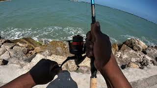 Catching at Fort Pierce Jetty