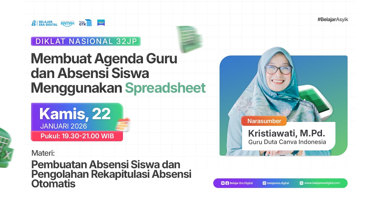 Diklat! Membuat Absensi Siswa dan Rekapitulasi Otomatis