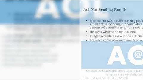 Aol not Sending emails/not receiving emails
