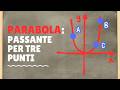 PARABOLA - DETERMINARE L'EQUAZIONE A PARTIRE DA TRE PUNTI