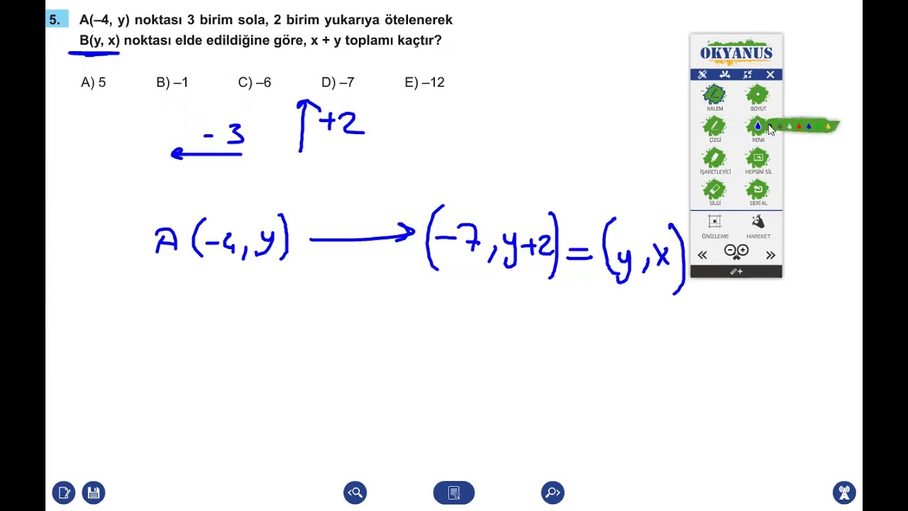 38. seans dönüşümler-1 okyanus 40 seans AYT geometri