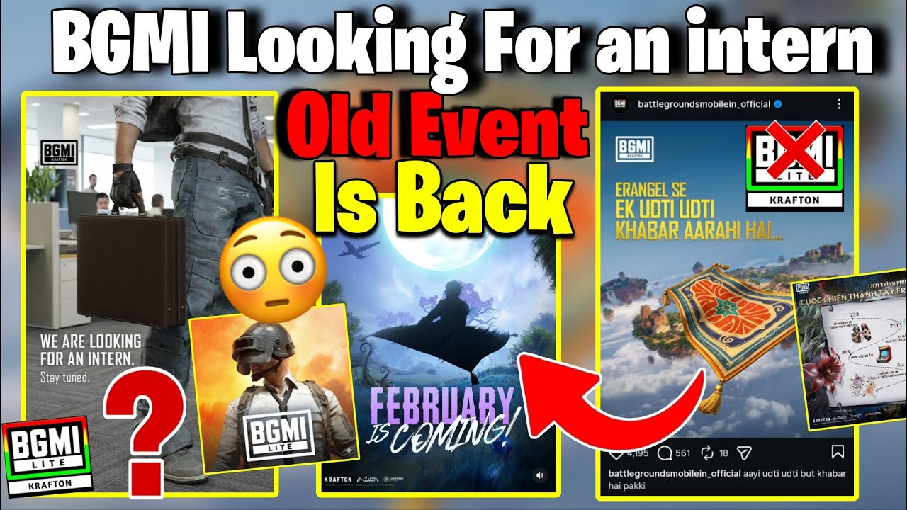 BGMI START INTERN FOR BGMI LITE? 😱 BGMI NEW POST | BGMI OLD ALADDIN EVENT BACK AGAIN 😍