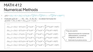 Taylor Series Expansions and Analysis of Truncation Errors