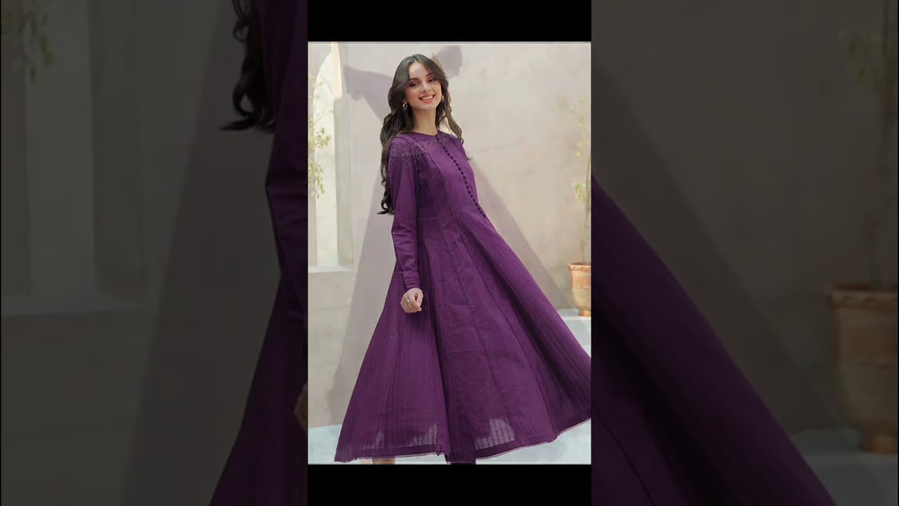 Elegant Purple Frock Dress Design | Latest Stylish Party Wear Frock