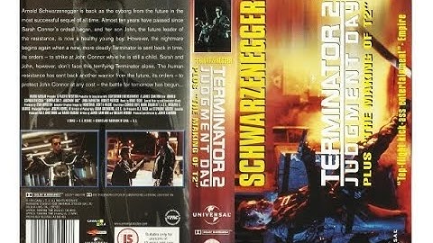 Original VHS Opening and Closing to Terminator 2 Judgement Day UK VHS Tape