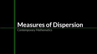 Math 1029 12.3: Measures of Dispersion
