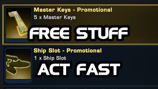 5 Free Keys and 1 Ship Slot - Claim them now! screenshot 1