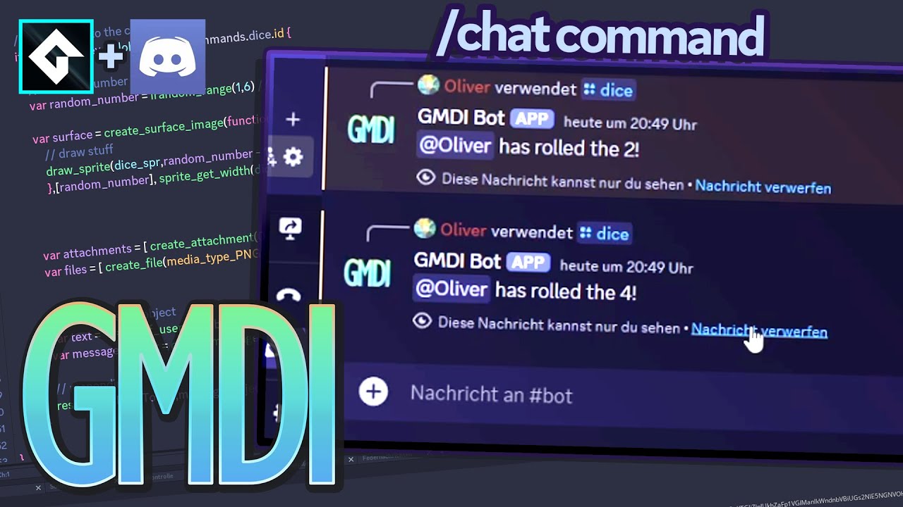 A Discord Bot with GameMaker [#02] • How to create a command - YouTube