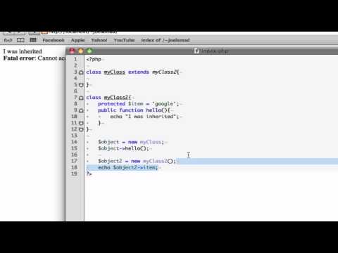 PHP OOP - modifiers