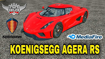 🔶 KOENIGSEGG AGERA RS CAR MOD 🔶 Free Download By Mediafire | Bus Simulator Indonesia