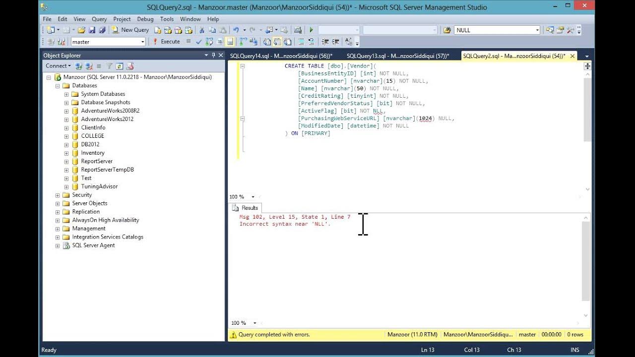 Display Line Numbers in SQL Server Query Editor Window [HD] - YouTube