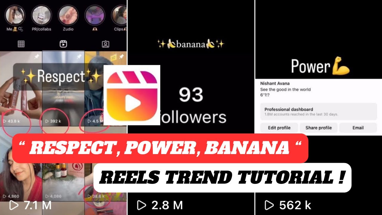 Respect power banana reels trend tutorial | georgie.rose.1 original audio reels trend tutorial