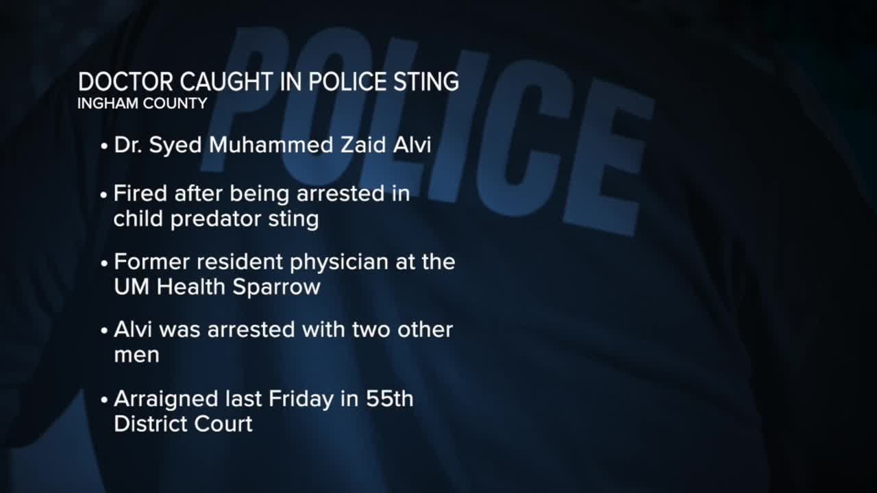 Lansing doctor fired after being arrested in child predator sting operation