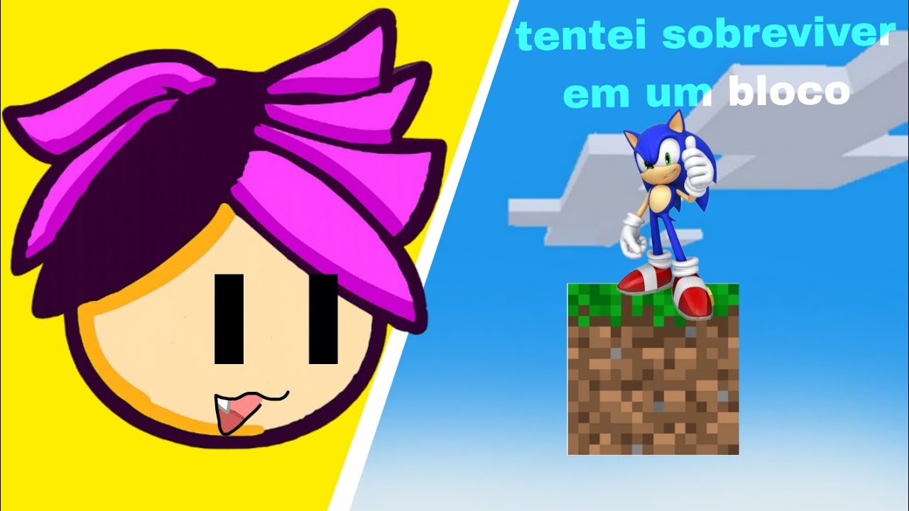 TENTEI SOBREVIVER EM UM BLOCO NO MINECRAFT