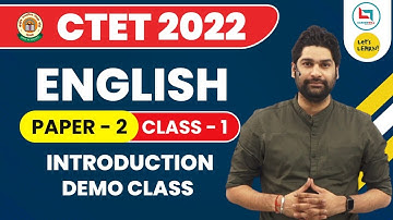 CTET 2022 Target Batch | English Demo Class by Arun Gautam Sir | Let