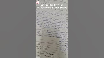 IGNOU Solved Handwritten Assignments in Just 200 Rs.