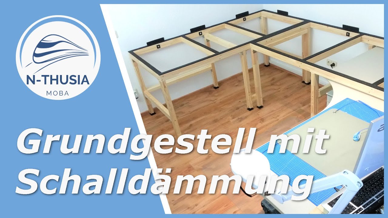 Unterbau – Grundgestell mit Schalldämmung | Bürobahn in Spur N