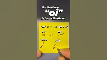How to write “Oi” sounds in Gregg shorthand