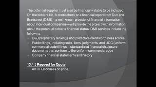 Chapter 13: Project Procurement