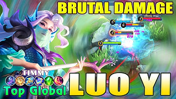 Luo Yi Brutal Damage! Top Global Luo Yi Gameplay by Tɪᴍᴍʏ ~ Mobile Legends