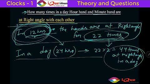 Occurrence of Hands of a Clock at Right Angle in a day