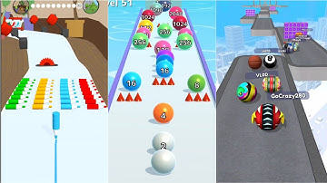 Ball Run Infinity vs Crayon Rush 3d vs Going Balls - Max Level Gameplay