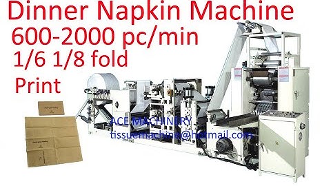 Custom Dinner Napkin Folding Machine with Color Printing
