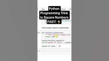 Python Programming Function trick/ Square Number Program #python #ai