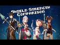 Shield Strength Comparison - feat Zhongli, Noelle, Diona, Xinyan | Genshin Impact