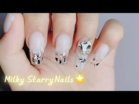 Video Làm Starry Ombre Nail Đính Đá Bling Bling Cùng Mình... - youtube