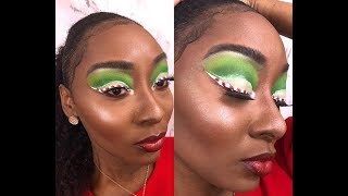 HOW TO: CANDYCANE CHRISTMAS LOOK | HOLIDAY GLAM | DARK SKIN