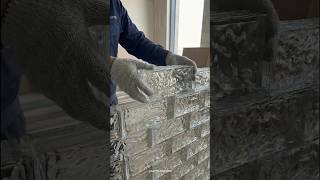 Glass brick installation process that looks effortless #construction #popular #shorts