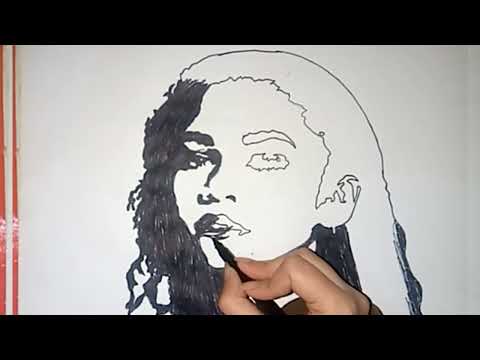 How to Draw Zendaya/Step by step for beginners/Zendaya's vector art/ #