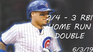 Javier Baez Highlights | June 3, 2019 | Home Run & Double, 3 RBI | 2019 MLB Season