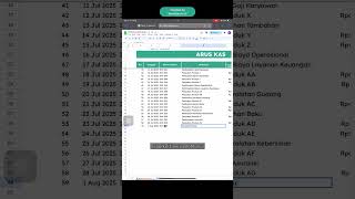 catat transaksi kas masuk dan keluar, saldo langsung dihitung otomatis #googlesheets #spreadsheets