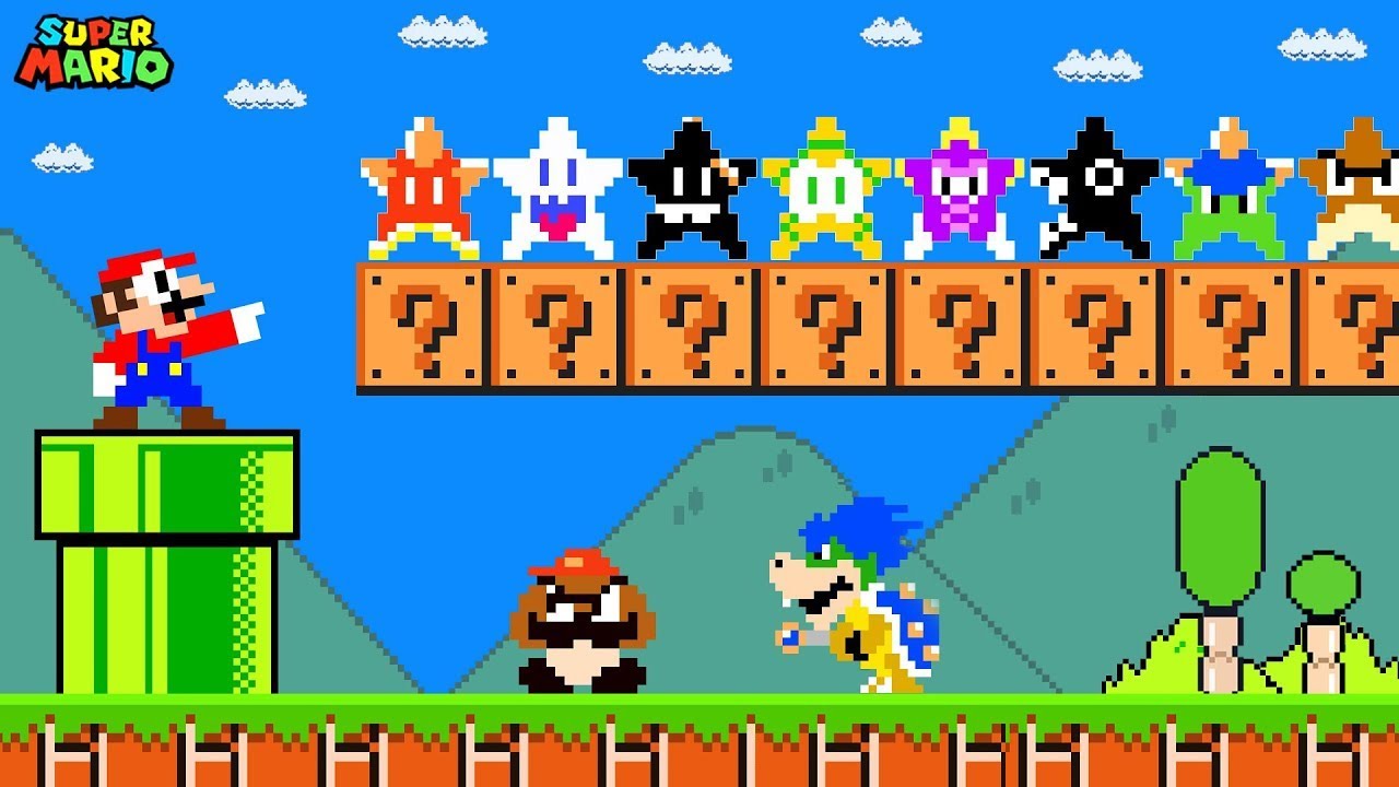 Super Mario Bros. but there are MORE Custom Star All Enemies! | Game Animation