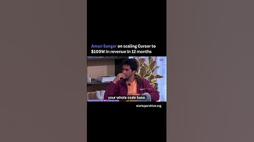 Aman Sanger on scaling Cursor to $100M in revenue in 12 months
