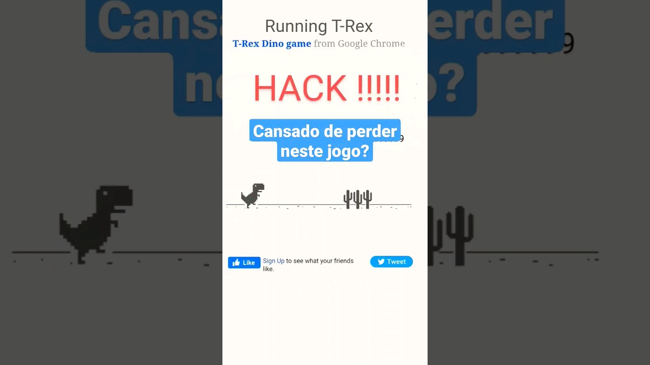 Jogo do dinossauro - Google Chrome - FINAL - AO VIVO - OFFLINE 