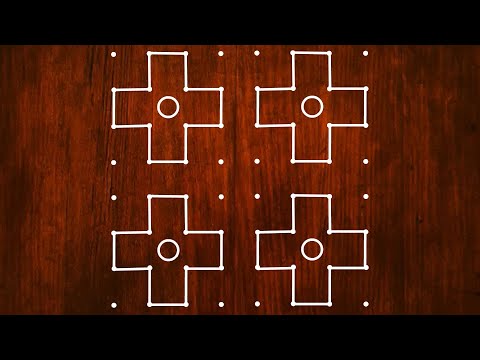 Beginners Rangoli Design with 8x8 Dots || Latest Kolam Design || Rangoli Design Tutorial