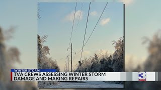 TVA crews assessing winter storm damage and making repairs