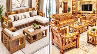 Top 40  Latest Wooden Sofa Designs 2026 | Modern Sofa Sets For Living Room