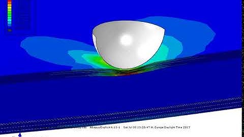Abaqus - Low velocity impact on composite sandwich structure
