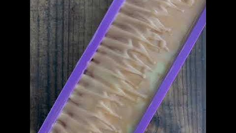 Tiger stripe cold process soap.